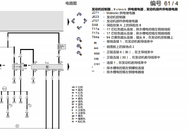2010年奥迪A6 BPJ发动机电路图