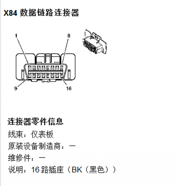 10年别克君威CAN针脚资料