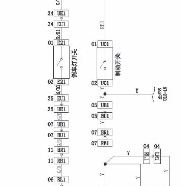 16年幻速H2制动灯开关线路图