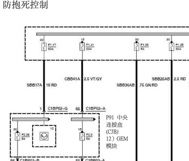 2007年福特麦克斯ABS电路图