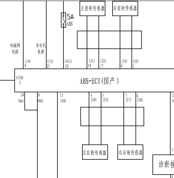金杯阁瑞斯ABS线路图