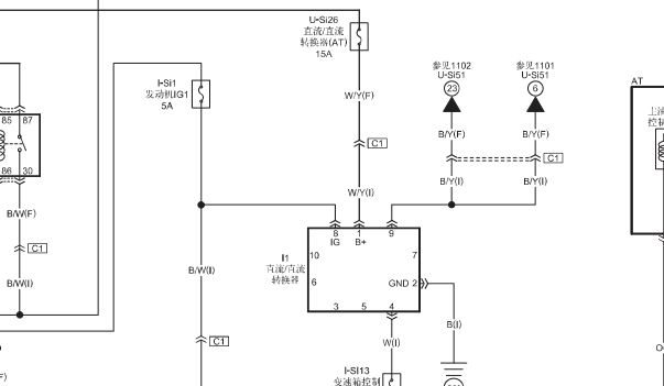奔驰B50变速箱电路图