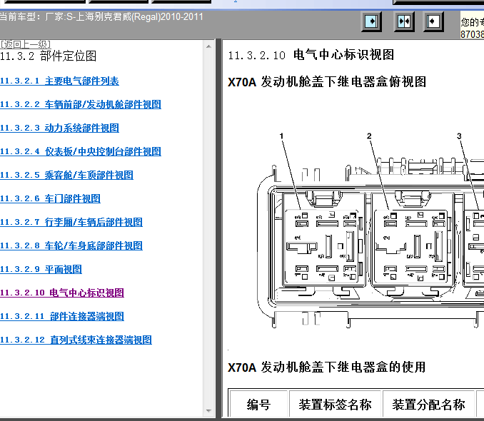 11年别克君威保险盒图