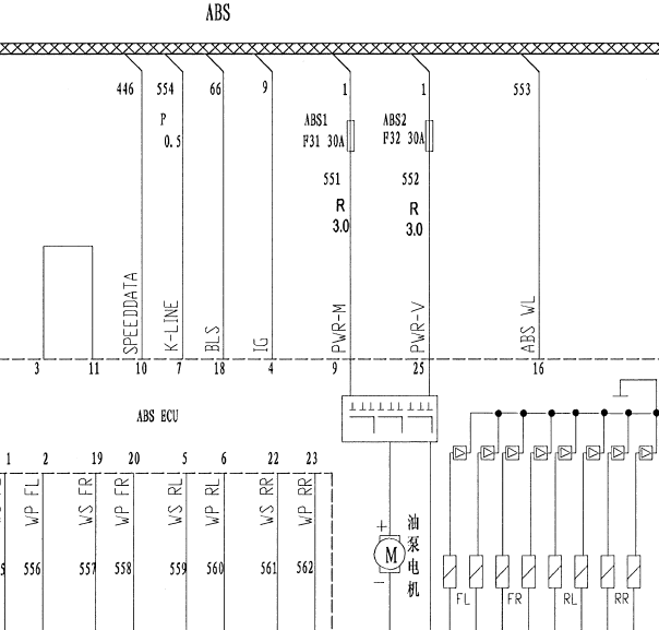众泰5800ABS电路图