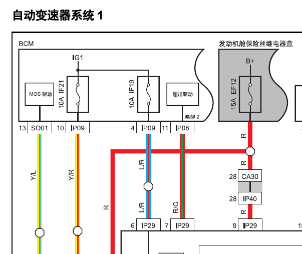 2017年猎豹CVT变速箱电路图
