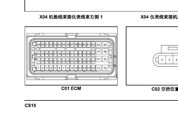 长安汽车JL473Q发动机针脚