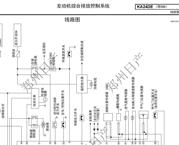 郑州日产KA24发动机电路