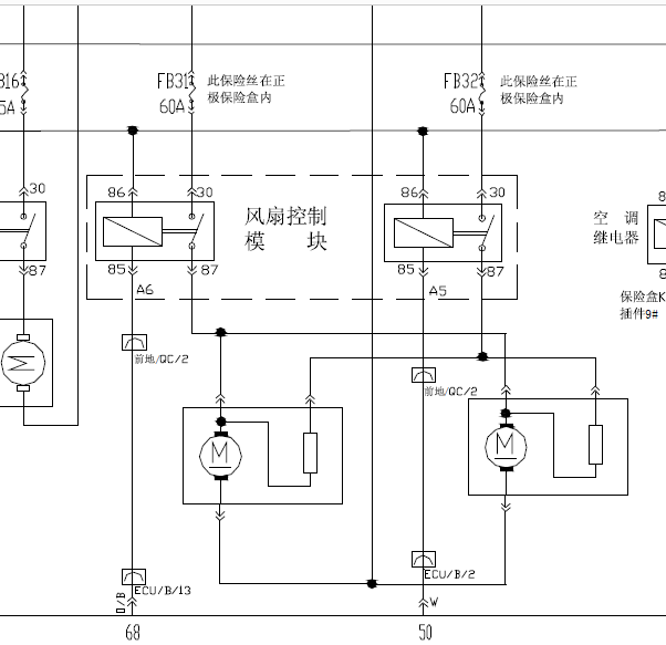 奇瑞瑞虎3风扇电路图