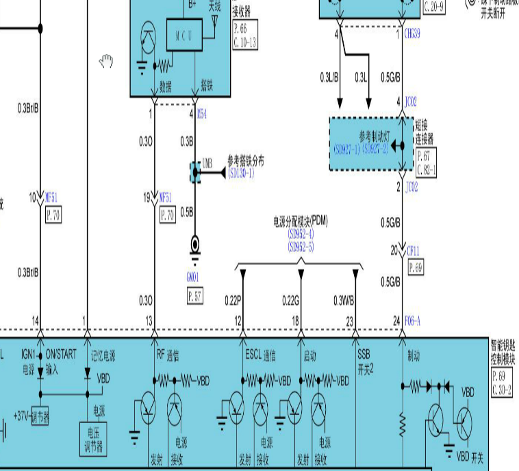 12年IX35智能接收器供电图