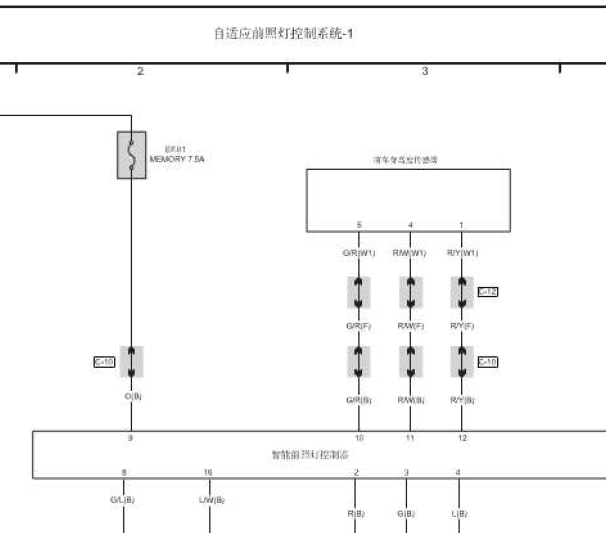 2013年红旗H7灯光电路图