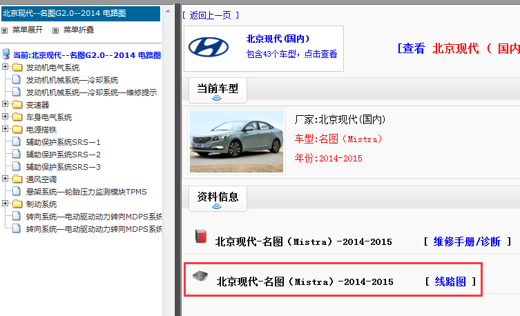 2014-2015年现代名图电路图
