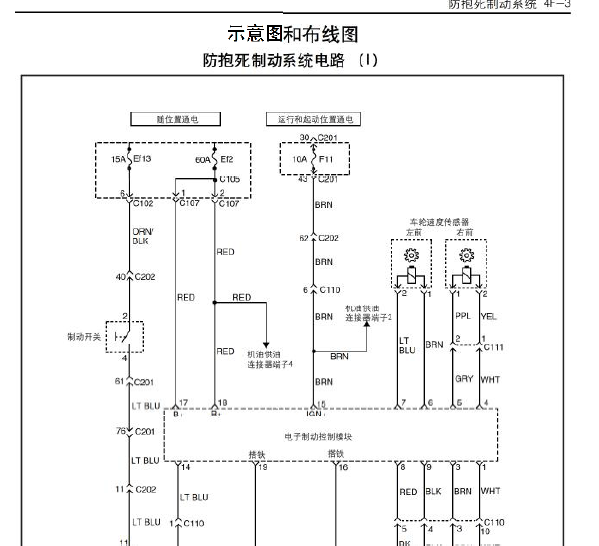 07年别克凯越HRV ABS线路图