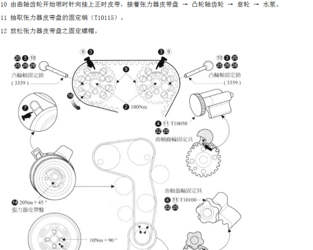 大众帕萨特BKP发动机正时