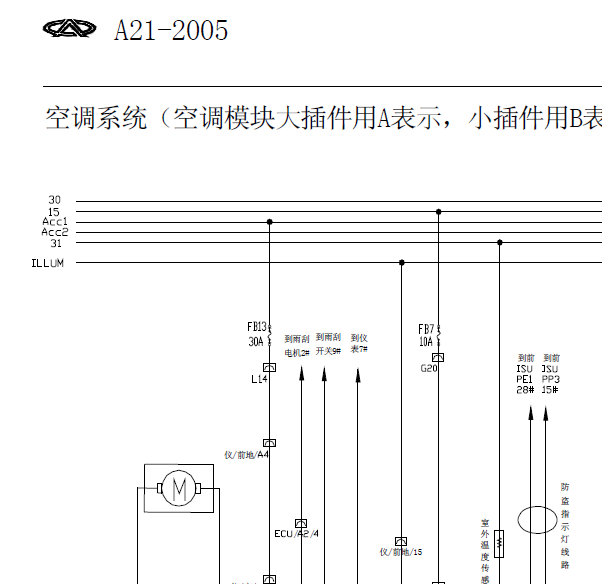 奇瑞A5电路图