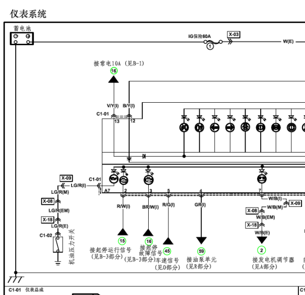 16年海马M6仪表电路图