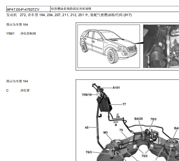 2009年奔驰GLK300燃油系统资料
