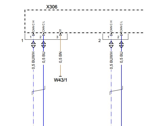 奔驰V260 L CAN线电路图