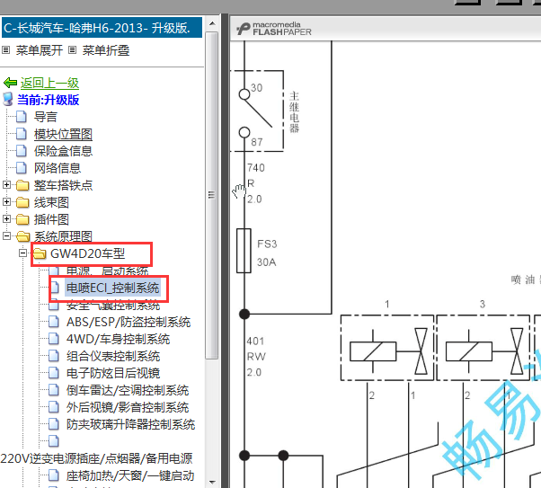 13年长城哈弗H6柴油发动机电路图