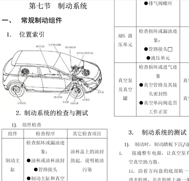 14年比亚迪E6制动系统维修手册