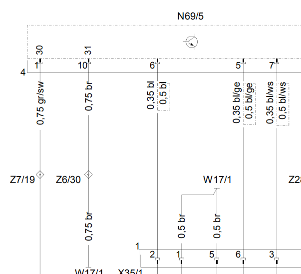 2001年奔驰S320门锁电路图