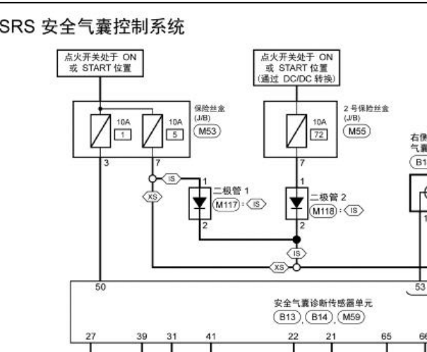 启辰D60气囊电路图