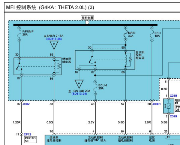 G4KA发动机电路图
