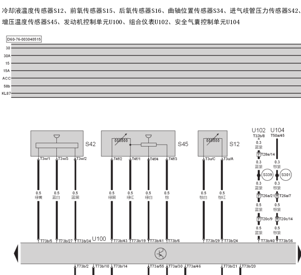 16年北汽绅宝1.8T发动机电路图