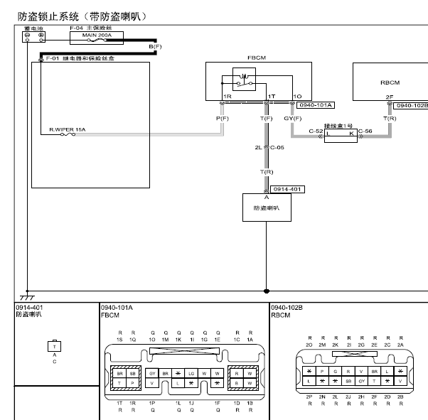 17年马自达CX-4防盗线路图