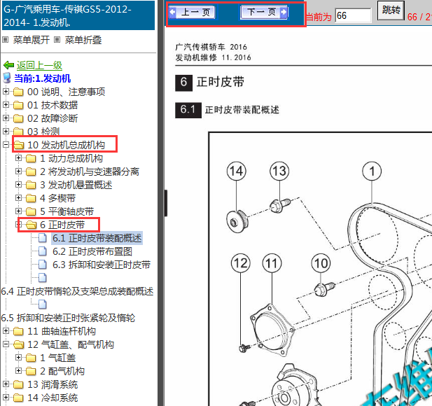 2012-2014年广汽传祺GS5发动机正时