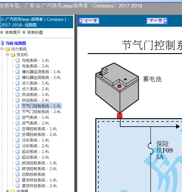 17年指南者发动机电路图