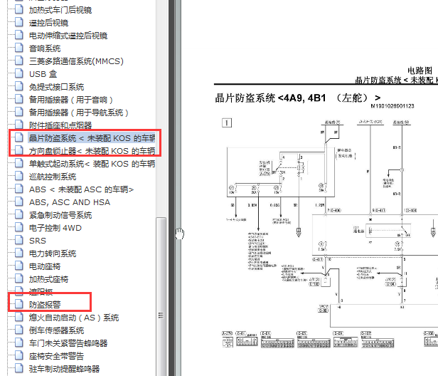 2011-2012年广汽三菱劲炫防盗线路图