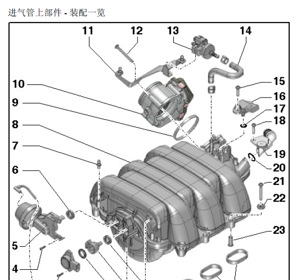 10年奥迪A8L进气管拆装