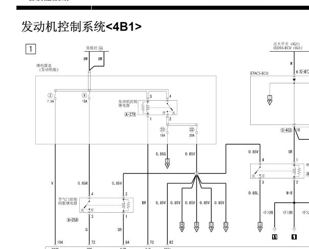 2015-2016年三菱劲炫发动机电路图
