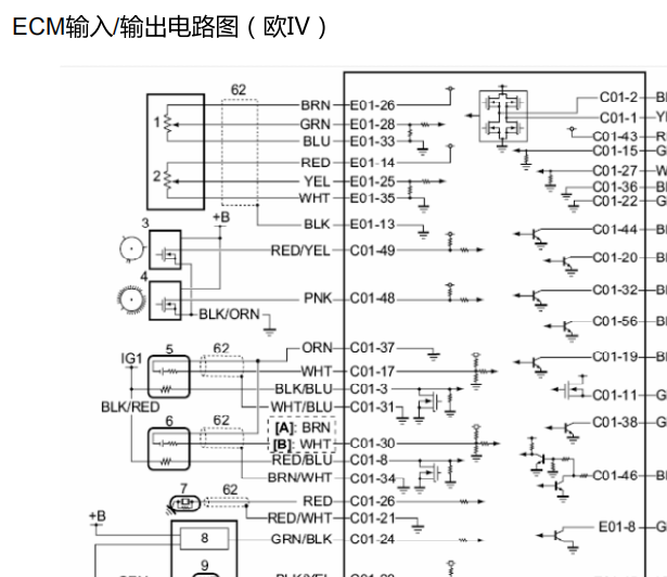 昌河铃木利亚纳发动机电路图