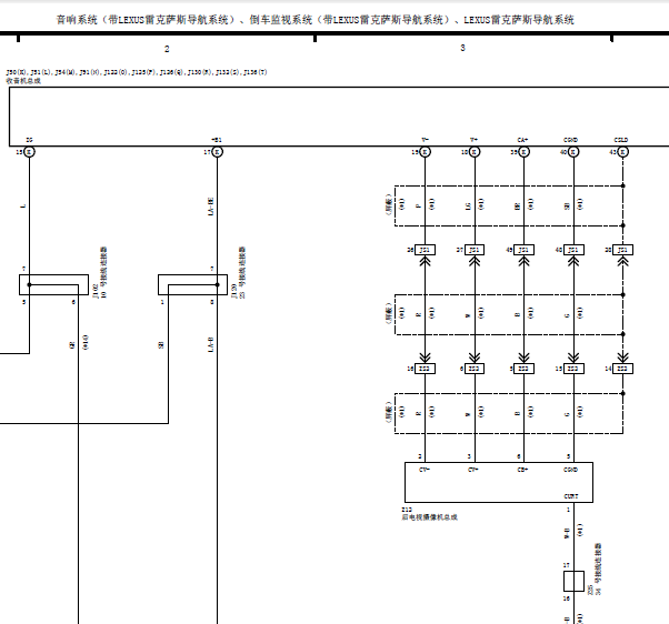 16年雷克萨斯RX450h雷达线路图