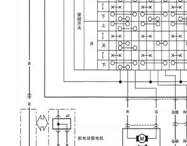 北斗星玻璃升降电路图