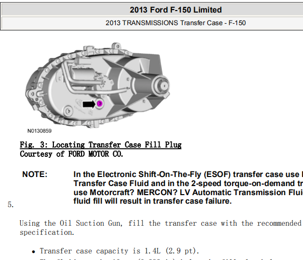 2013年福特F150分动箱资料
