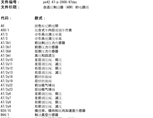 2011年奔驰E200 ABS电路图