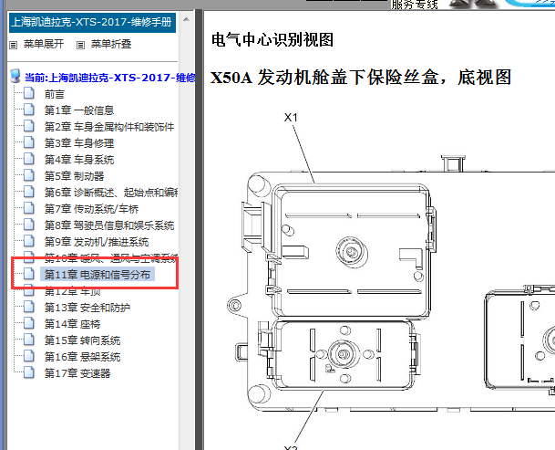 2017年凯迪拉克XTS保险丝资料