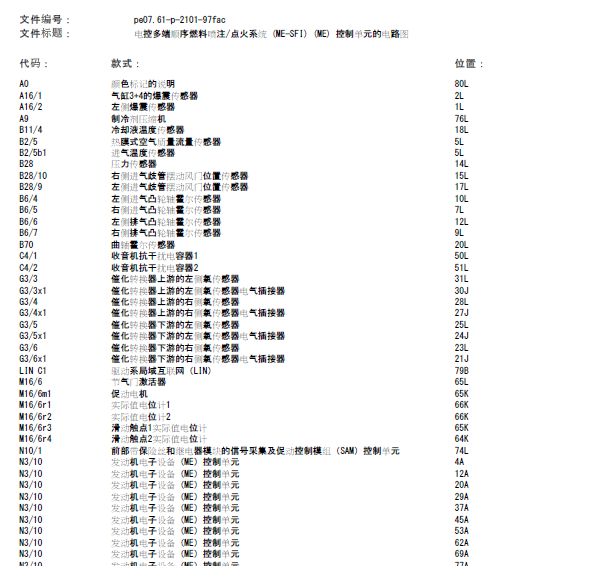 12年奔驰GLK300发动机线路图