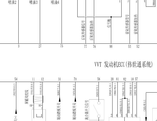 北汽威旺发动机电路图