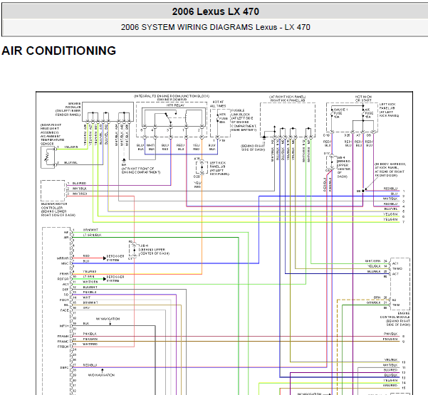 06年雷克萨斯LX470空调线路图