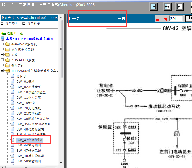 04年北京吉普切诺基空调线路图
