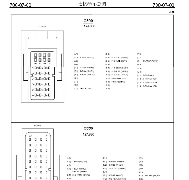 2008年福特福克斯发动机针脚