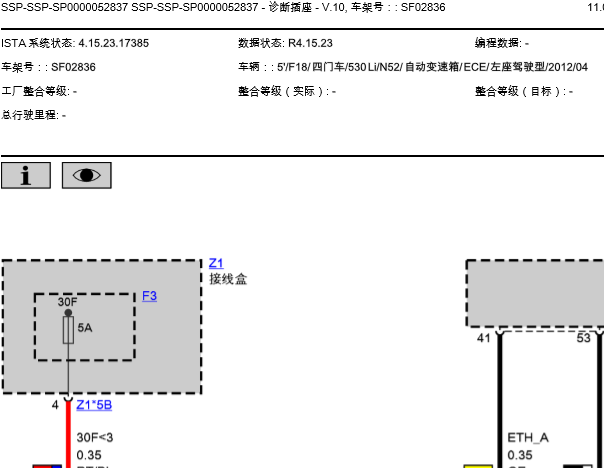 2012年宝马530LiOBD的线路