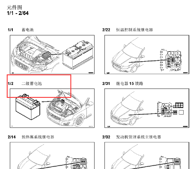 14年沃尔沃S80蓄电池位置