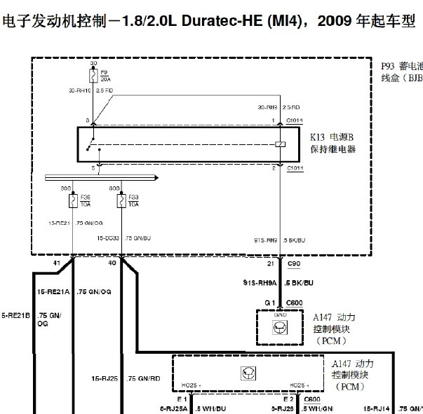 福特福克斯发动机线路图
