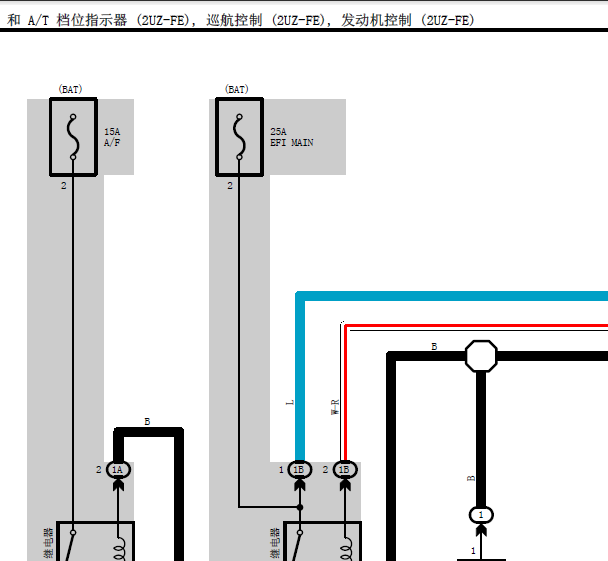 07年丰田酷路泽发动机线路图