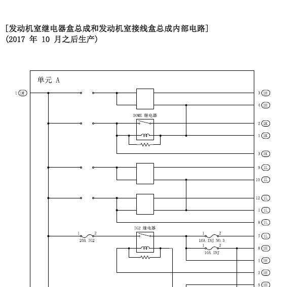 17年丰田普拉多保险盒线路图