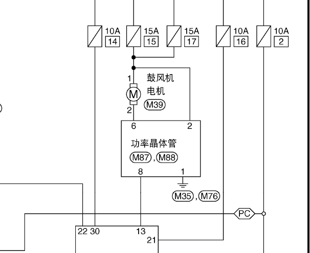 东风日产轩逸空调电路图